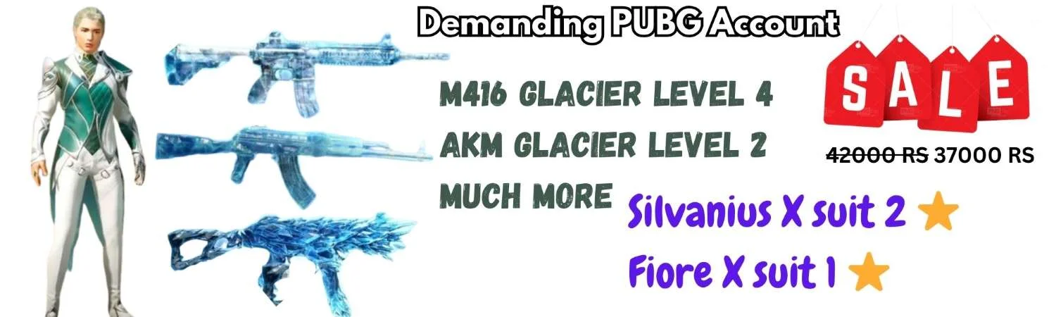 header banners pubg glacier account for sale (custom)